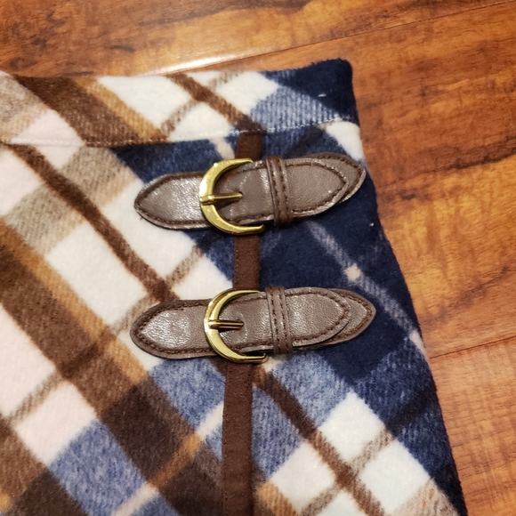 Janie and Jack NWT 3-6 months pink sweater cape and matching plaid skirt - Picture 8 of 10